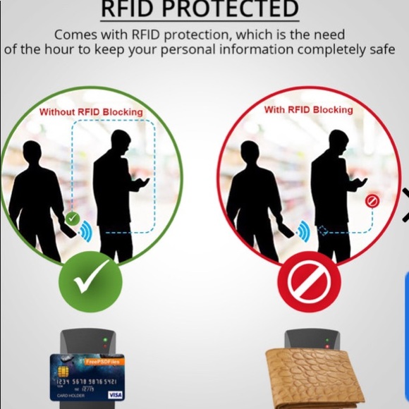 Tan Genuine Leather Croco Embossed RFID Men's Wallet - Picture 2 of 11